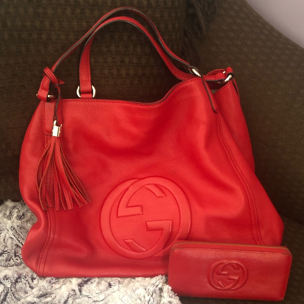 Gucci Soho large red leather tote